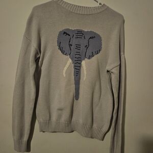 Ivory Ella Elephant Knit Sweater
